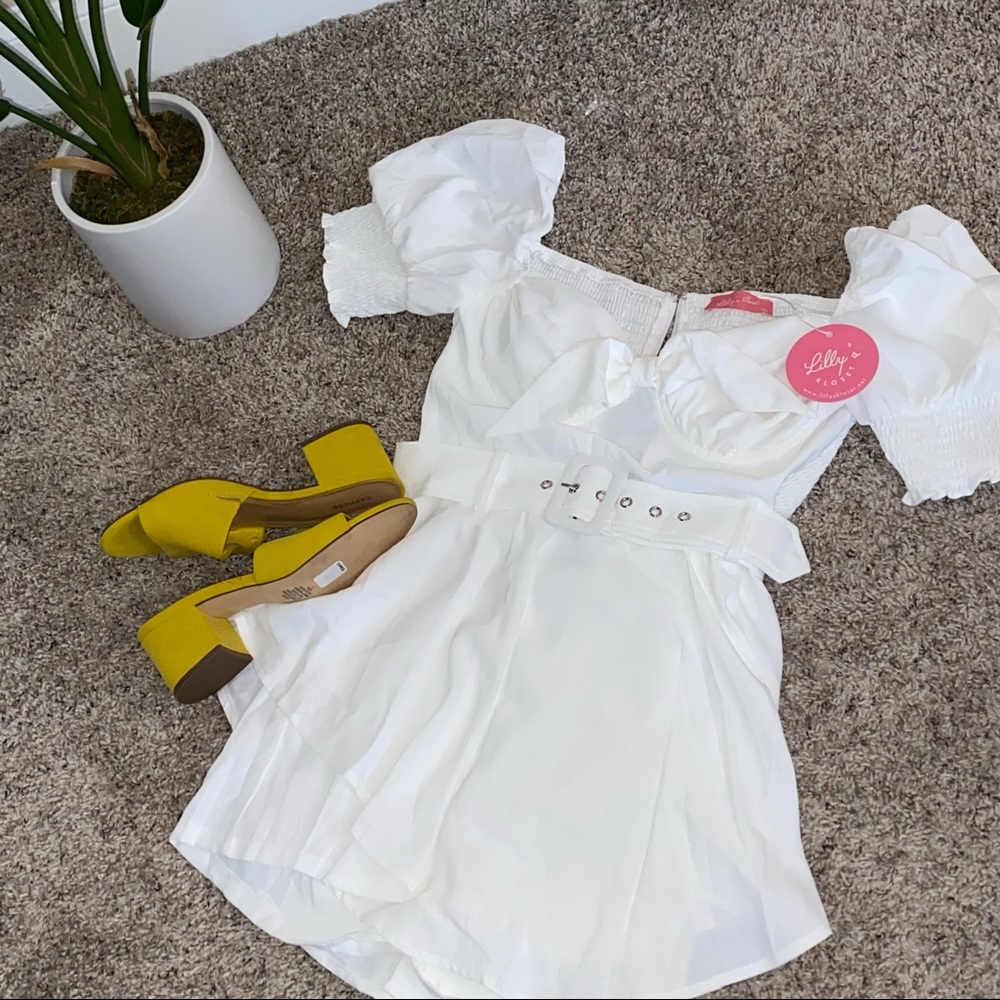 White Off The Shoulder Romper